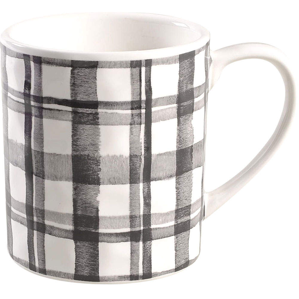 Watercolor Black Plaid (Bradford Black Plaid) Mug by Pier 1-1