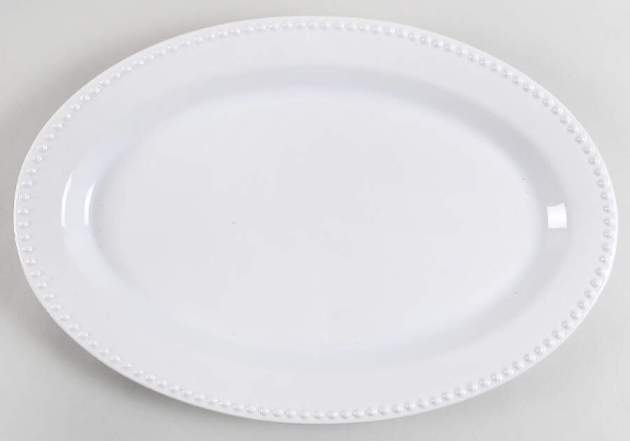 Emma True White 16" Oval Serving Platter by Pottery Barn China-1