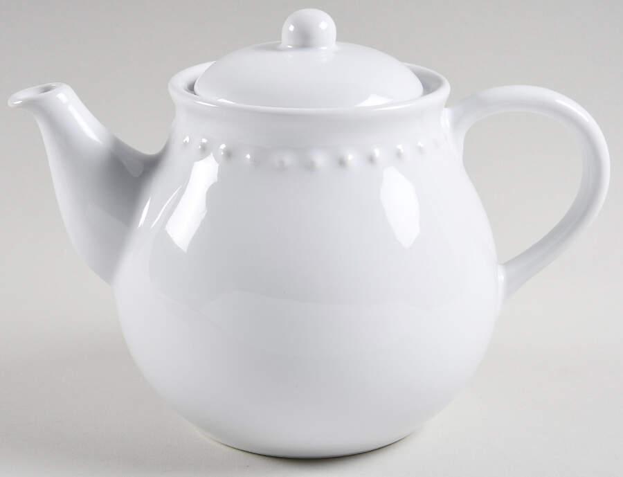 Emma True White Teapot & Lid by Pottery Barn China-1