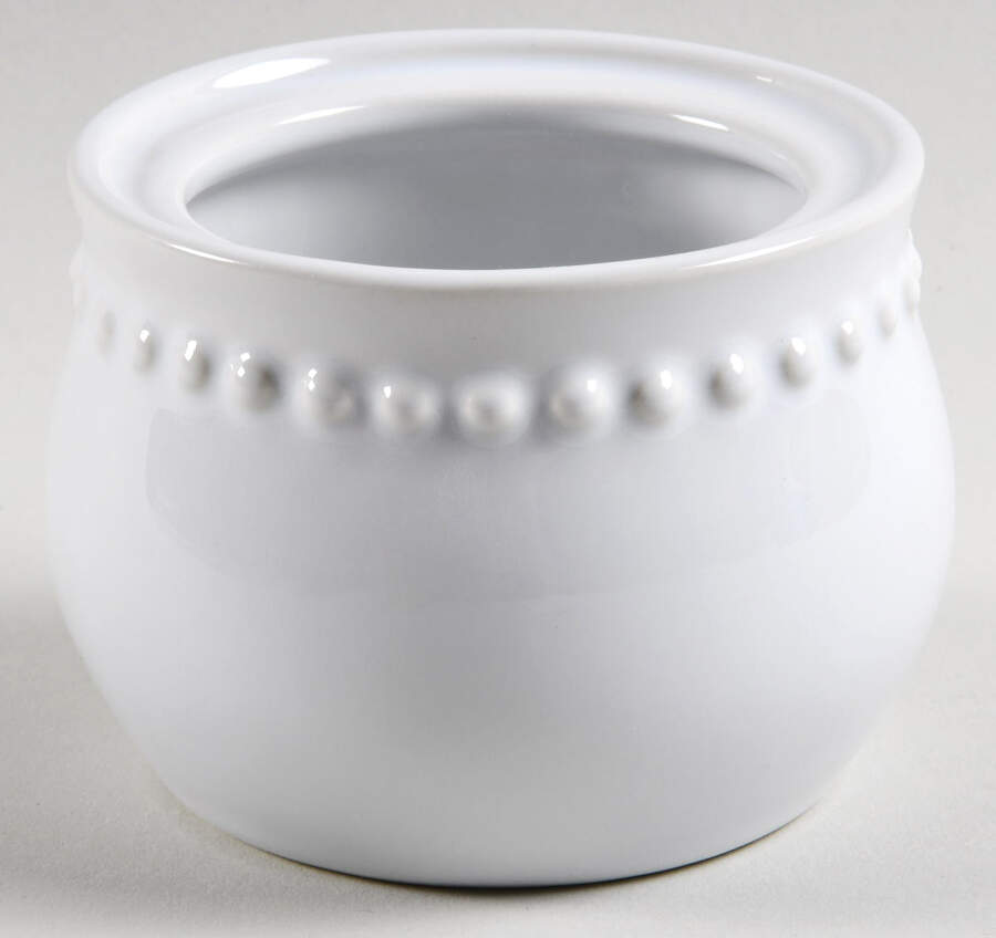 Emma True White Sugar Bowl No Lid by Pottery Barn China-1