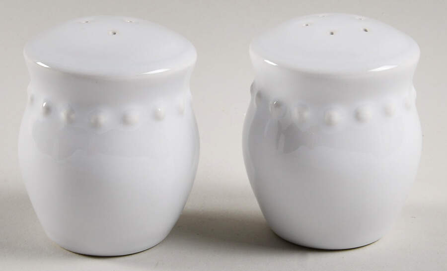 Emma True White Salt & Pepper Set by Pottery Barn China-1
