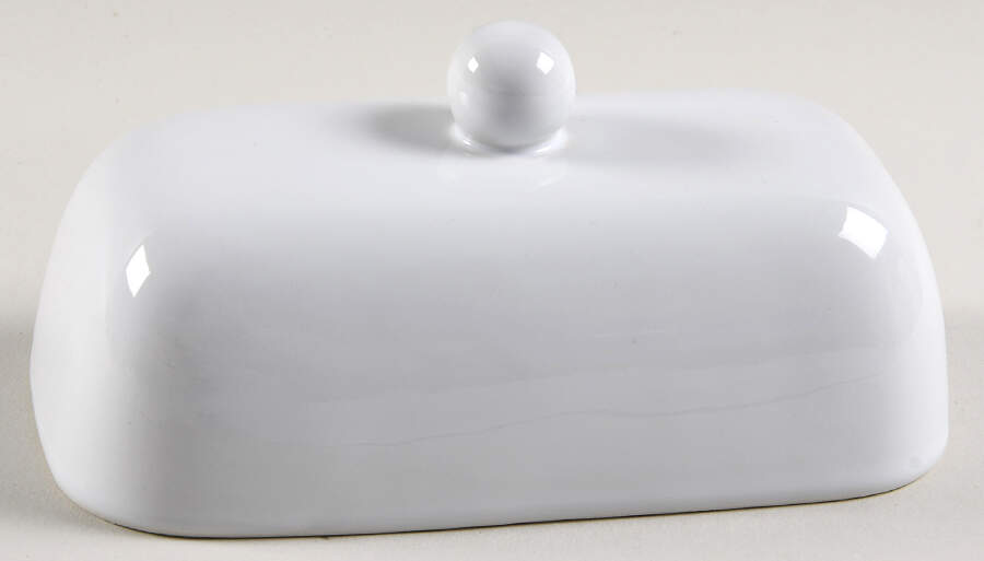Emma True White Lid for 1/4 Lb Butter by Pottery Barn China-1