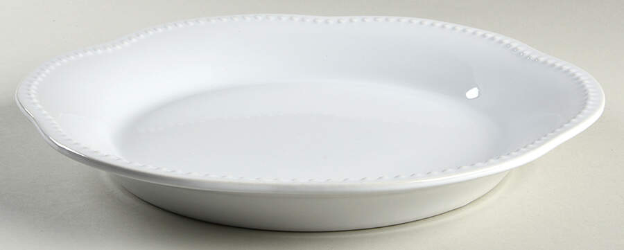 Emma True White Chop Plate (Round Platter) by Pottery Barn China-1