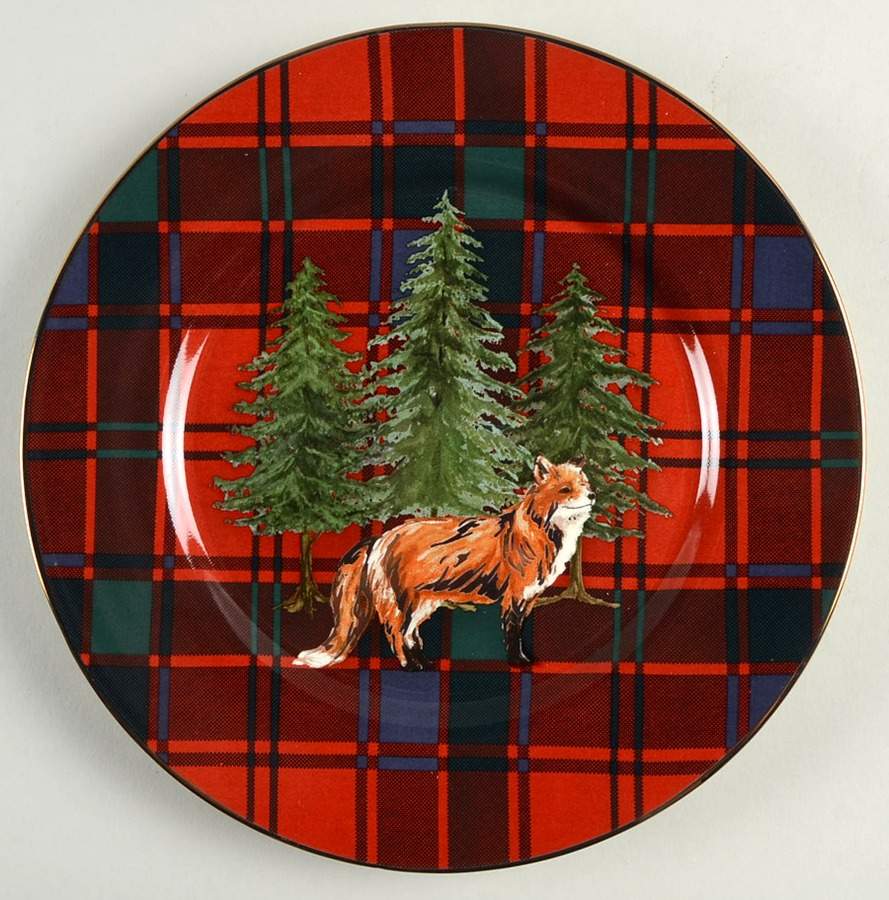 Aspen Plaid Salad Plate by Pottery Barn China-1