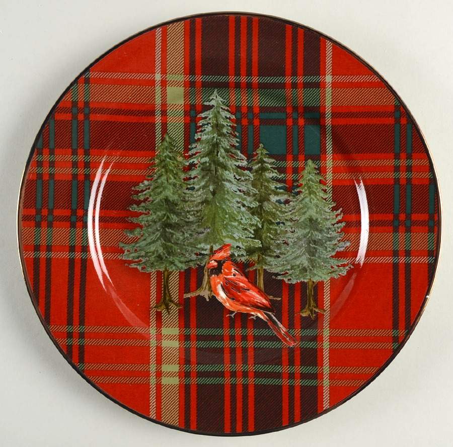 Aspen Plaid Salad Plate by Pottery Barn China-1