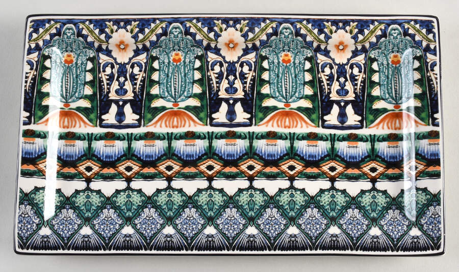 Mezze Blue 12" Rectangular Serving Platter by Pottery Barn China-1