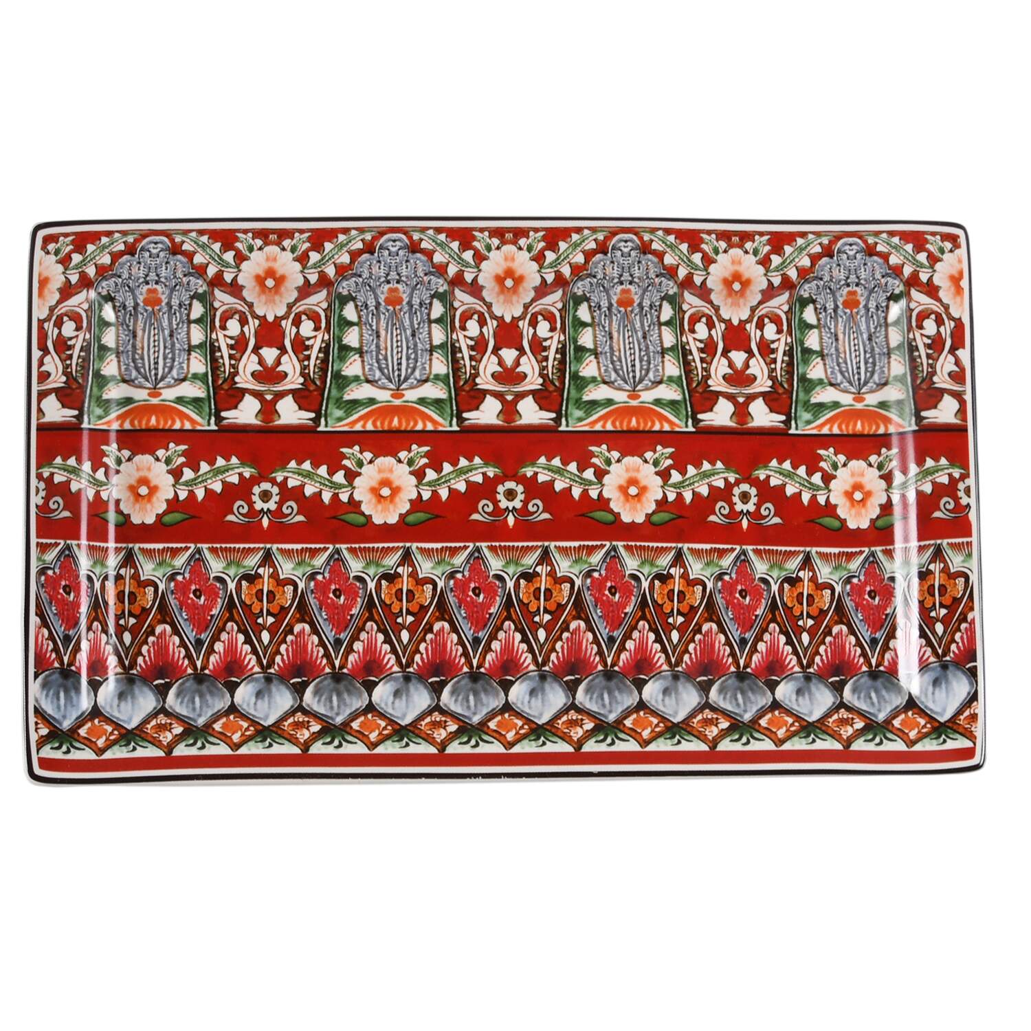 Mezze Red 12" Rectangular Serving Platter by Pottery Barn China-1