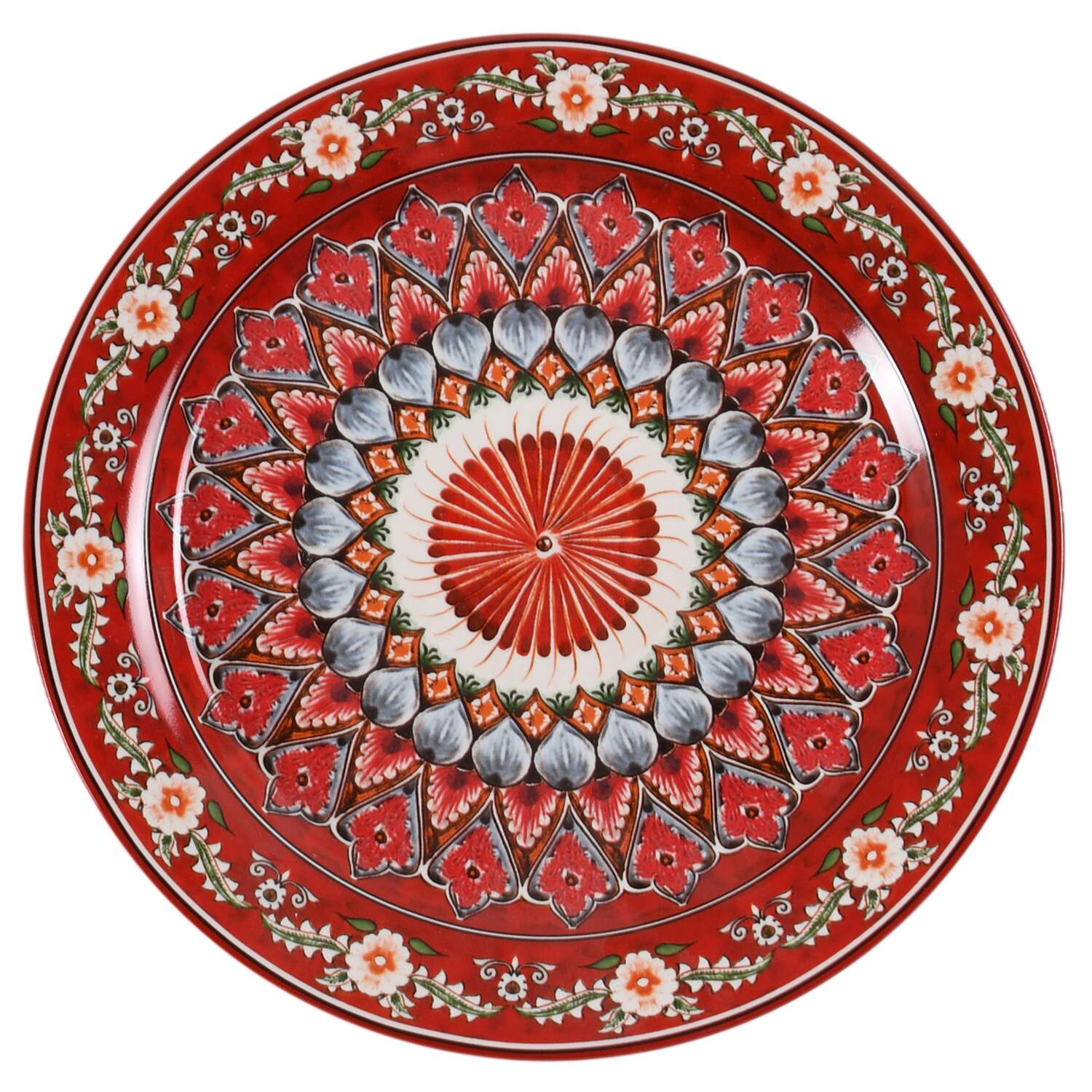 Mezze Red Dinner Plate by Pottery Barn China-1