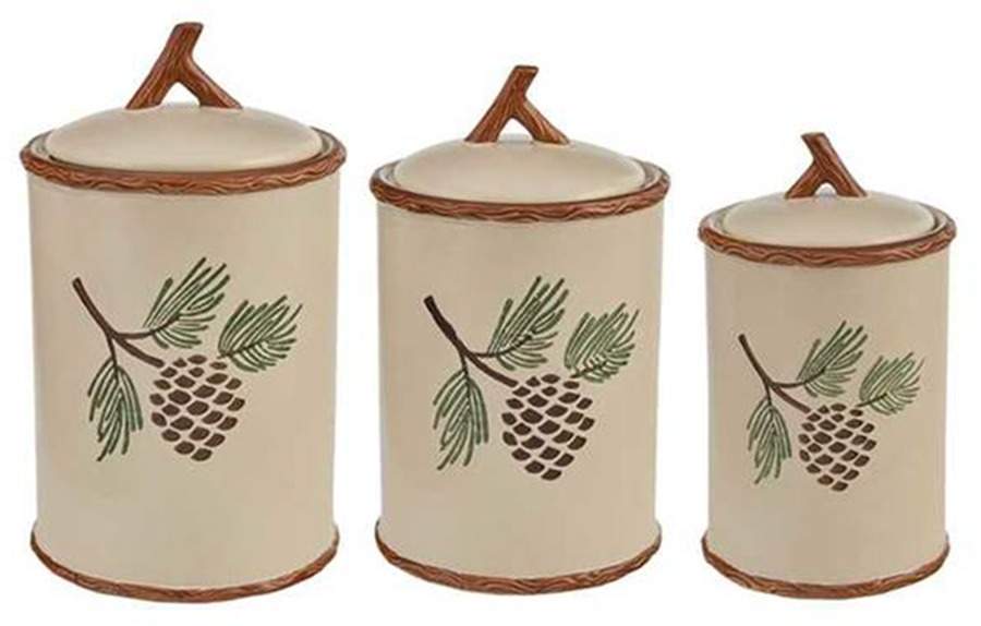 Pinecroft (3 Piece) Canister Set (Box Set) by Park Designs-1
