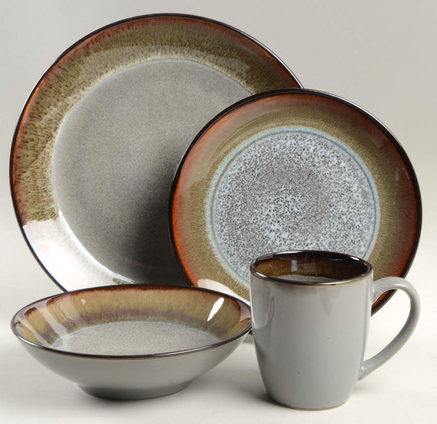 Monroe Gray 4 Piece Place Setting by Pfaltzgraff-1