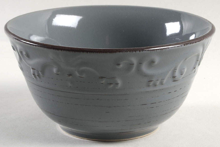 Trellis Gray Soup/Cereal Bowl by Pfaltzgraff-1