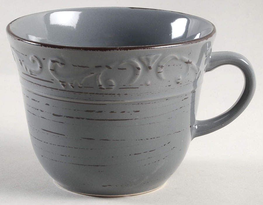 Trellis Gray Mug by Pfaltzgraff-1
