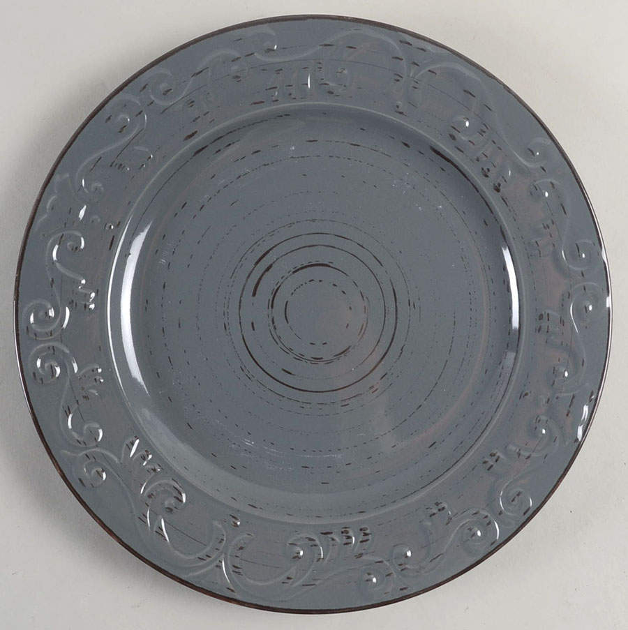 Trellis Gray Dinner Plate by Pfaltzgraff-1