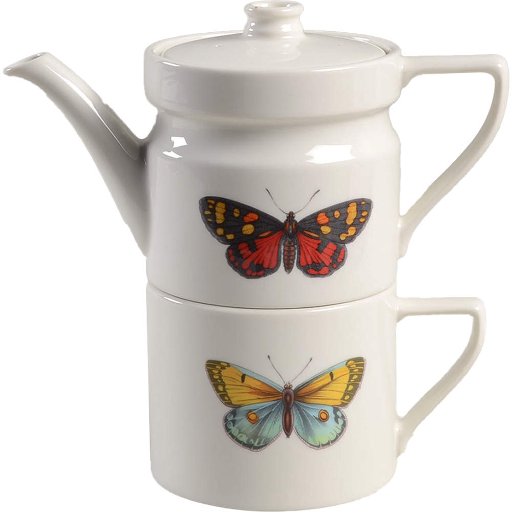 Botanic Garden Harmony Individual Teapot & Lid with Cup by Portmeirion-1