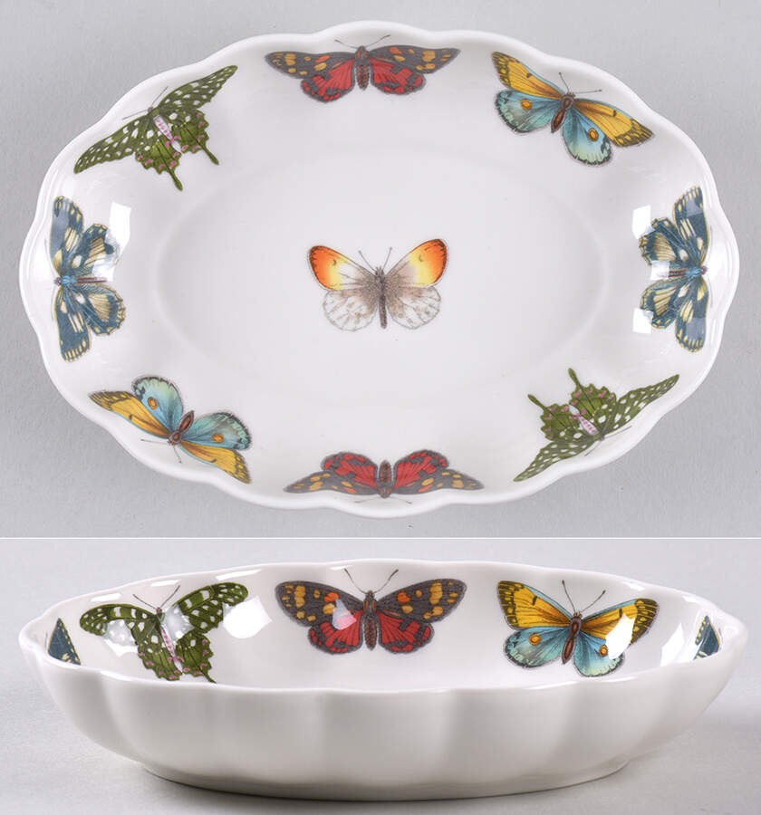 Botanic Garden Harmony 6" Oval Fluted Dish by Portmeirion-1