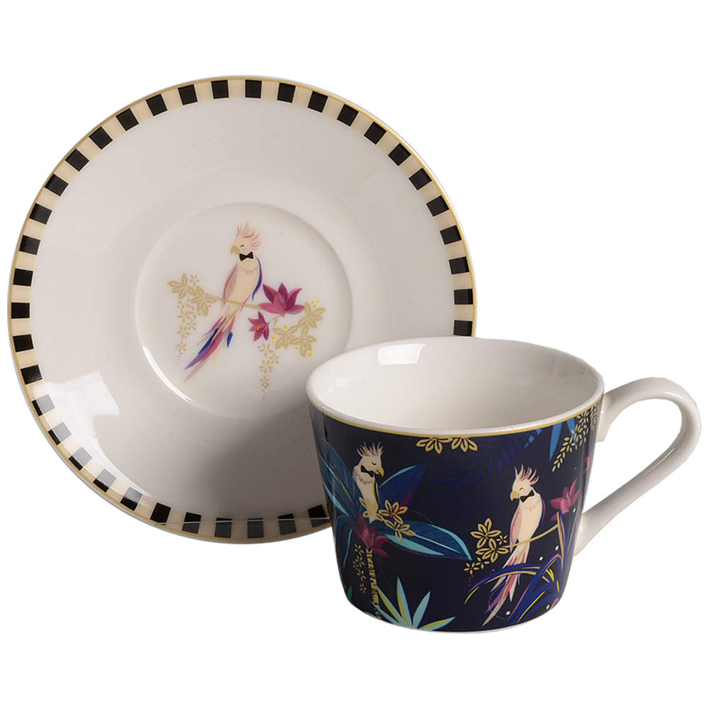 Tahiti Flat Cup & Saucer Set by Portmeirion-1