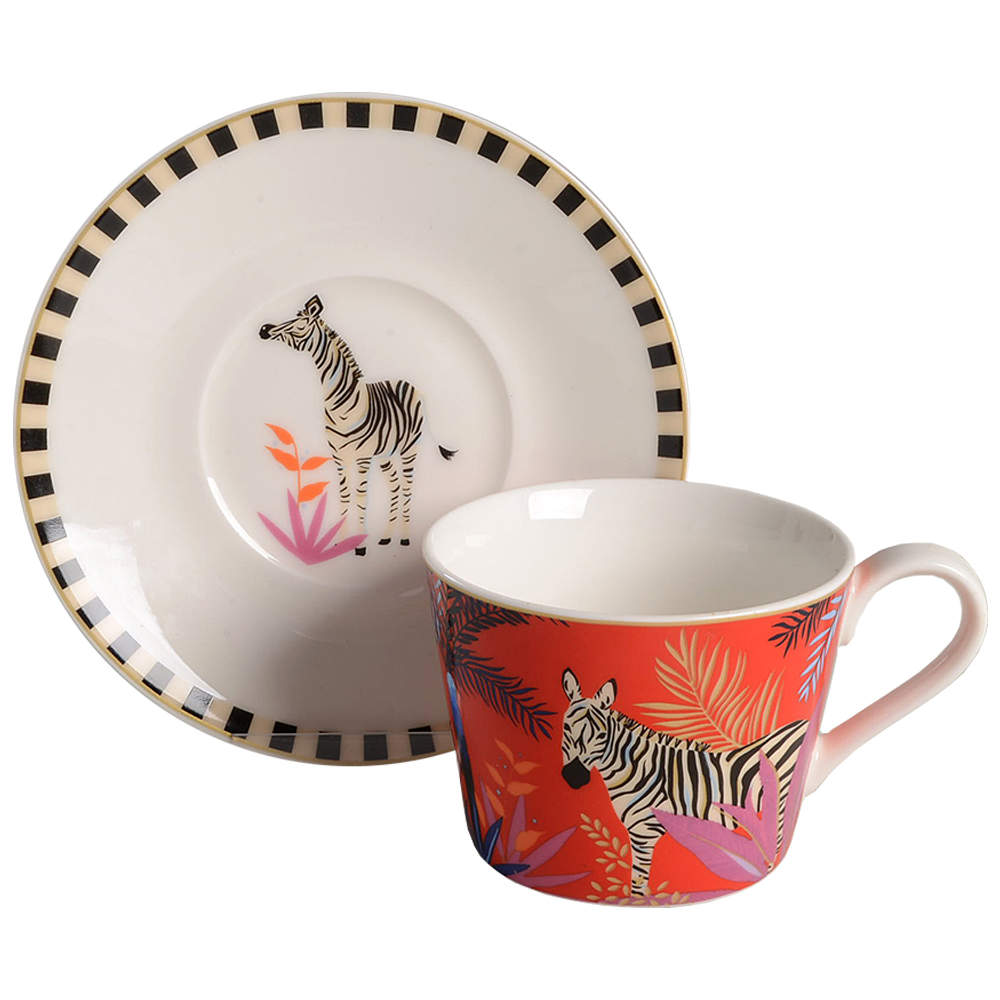 Tahiti Flat Cup & Saucer Set by Portmeirion-1
