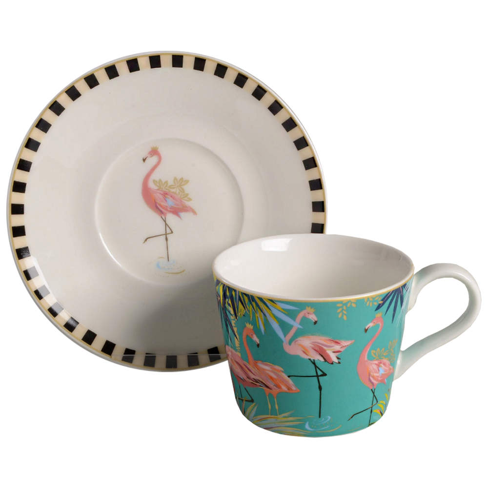 Tahiti Flat Cup & Saucer Set by Portmeirion-1