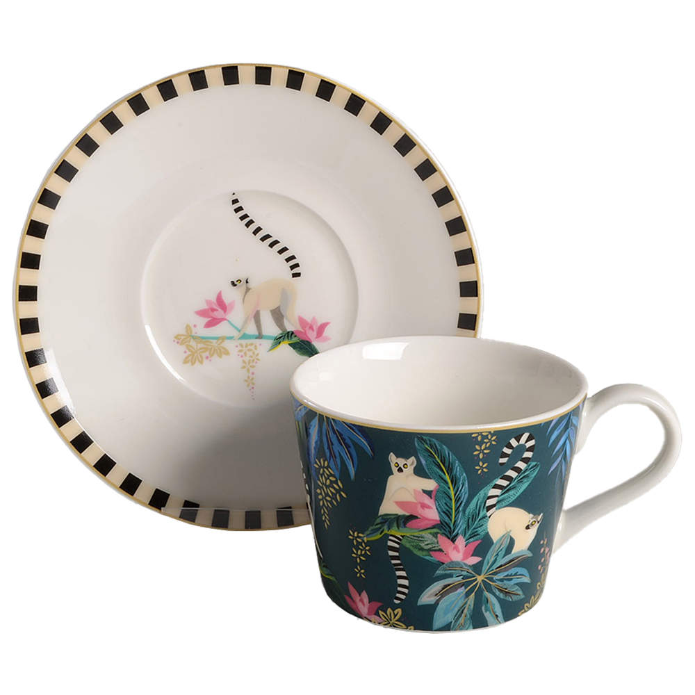 Tahiti Flat Cup & Saucer Set by Portmeirion-1