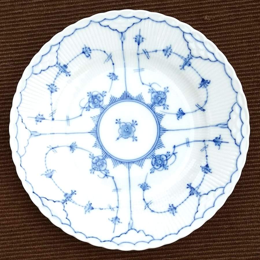 Straw-Fluted-Ribbed Bread & Butter Plate by Porsgrund-1