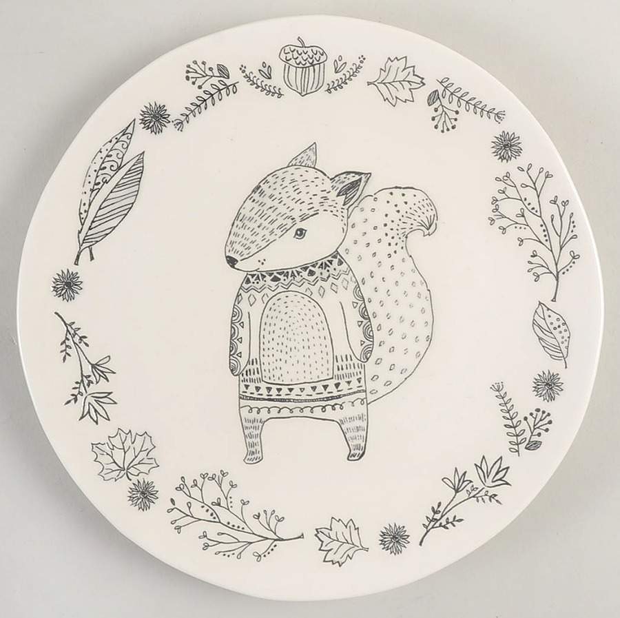 Black and White Critters Salad/Dessert Plate by Potter's Studio-1