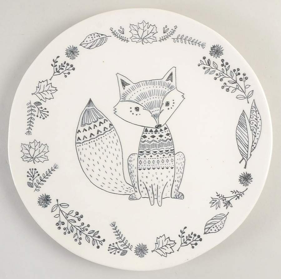 Black and White Critters Salad/Dessert Plate by Potter's Studio-1