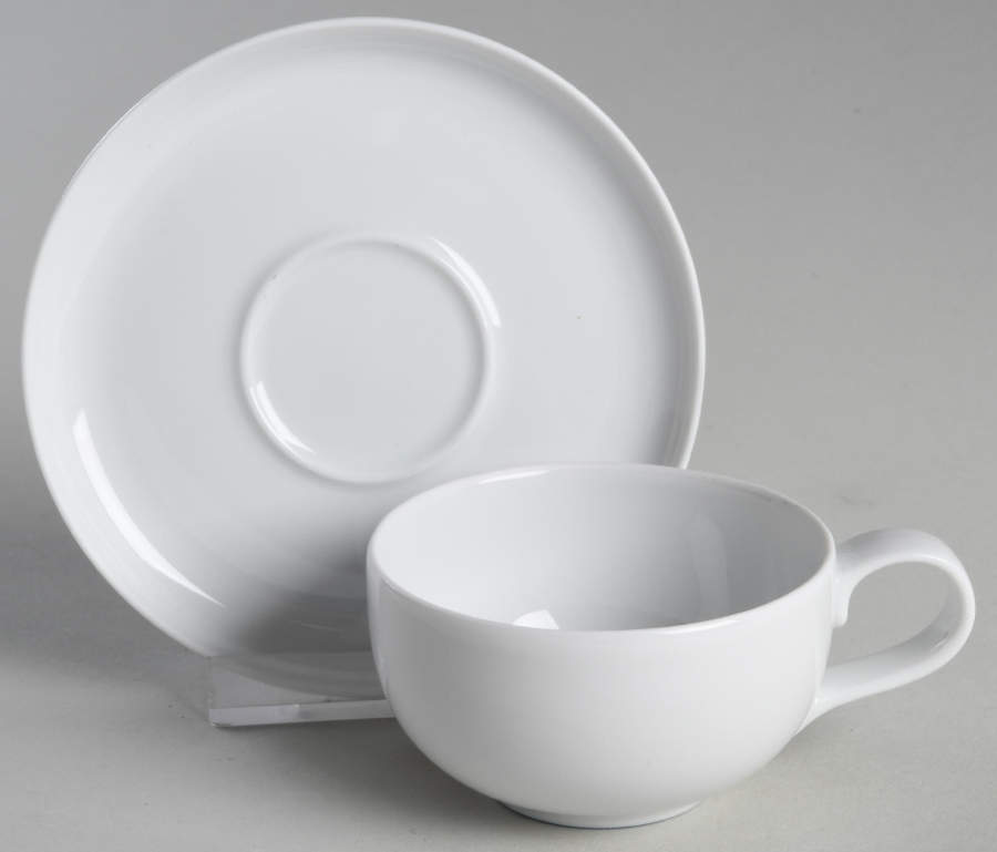 Choices White Flat Demitasse Cup & Saucer Set by Portmeirion-1