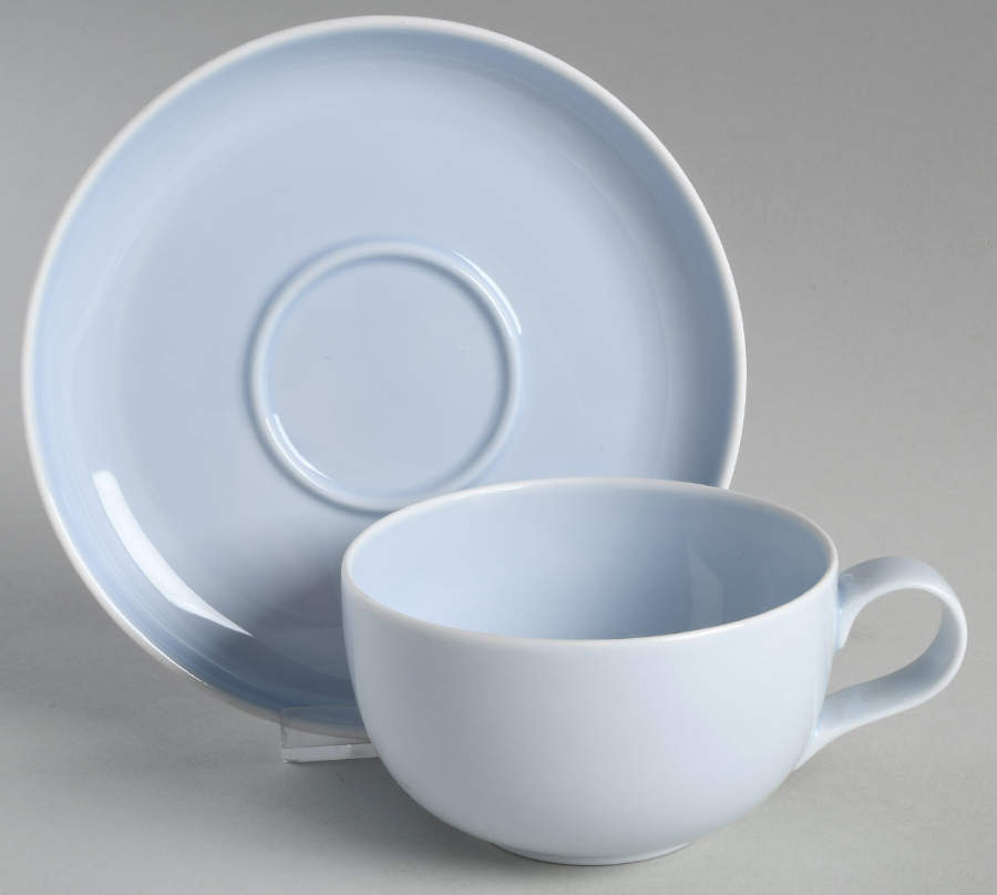 Choices Blue Flat Cup & Saucer Set by Portmeirion-1