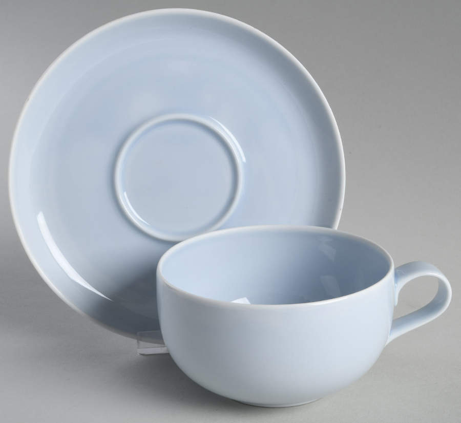 Choices Blue Flat Cup & Saucer Set by Portmeirion-1