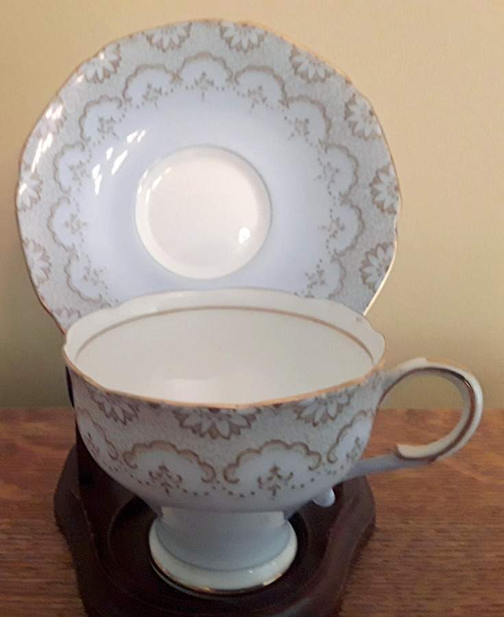 Lamorne Blue Footed Cup & Saucer Set by Paragon-1