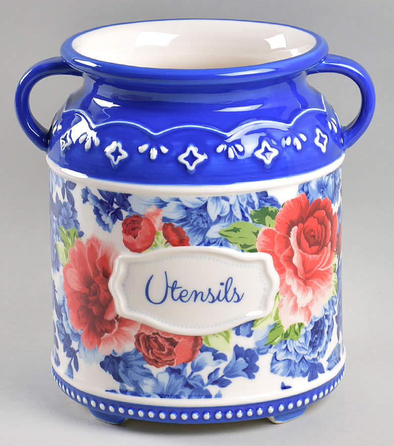 Heritage Floral Utensil Holder by Pioneer Woman-1