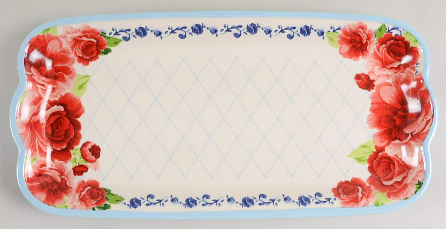 Heritage Floral 14" Rectangular Serving Platter by Pioneer Woman-1