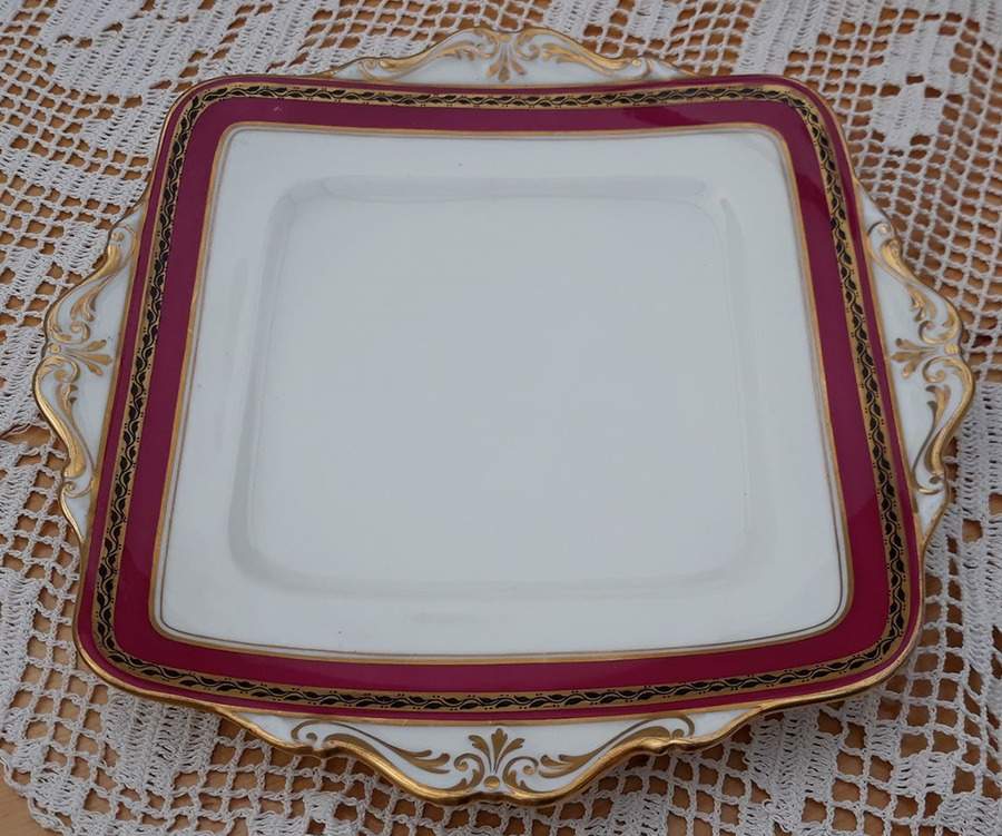 Dinan Square Handled Cake Plate by Paragon-1