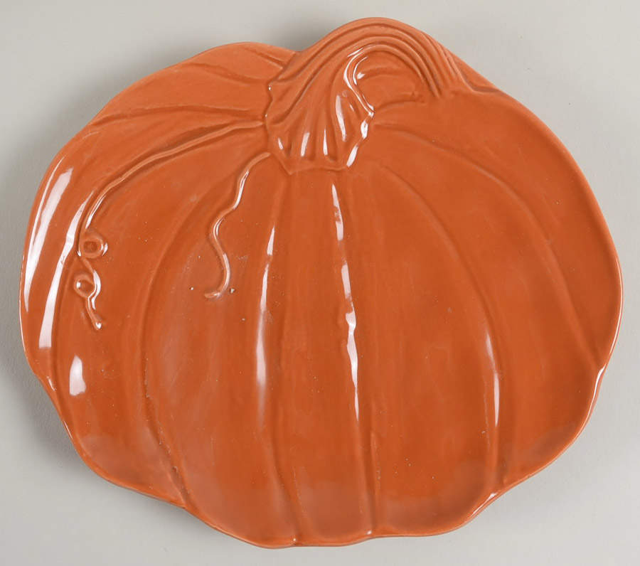 Figural Pumpkin Salad Plate by Pier 1-1