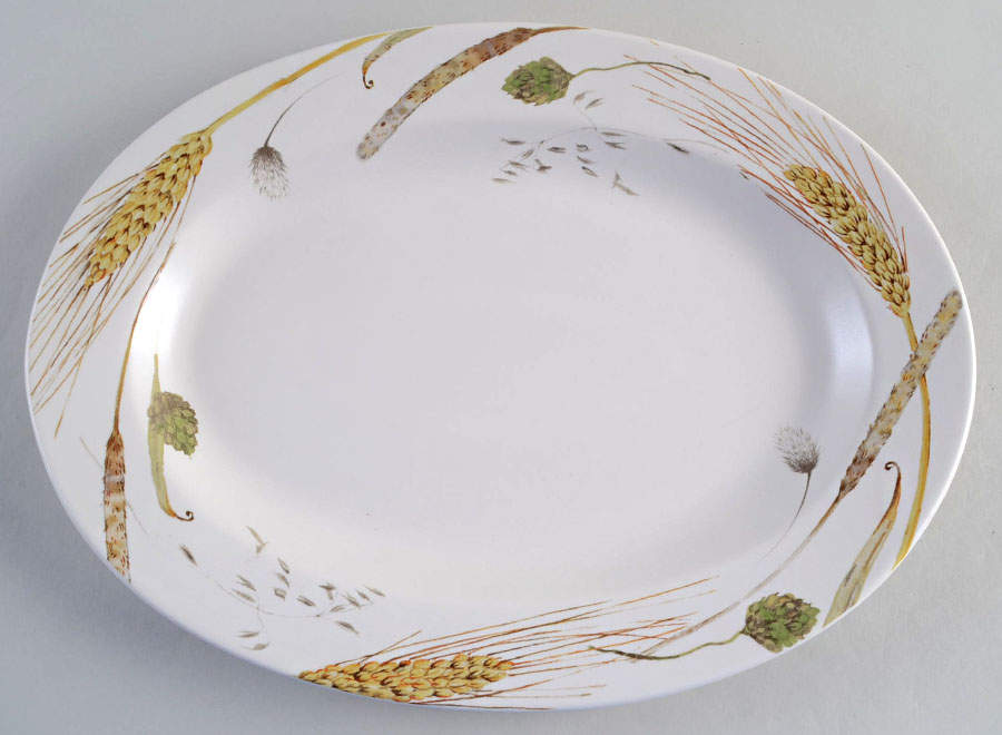 Savannah Wheat 14" Oval Serving Platter by Pier 1-1