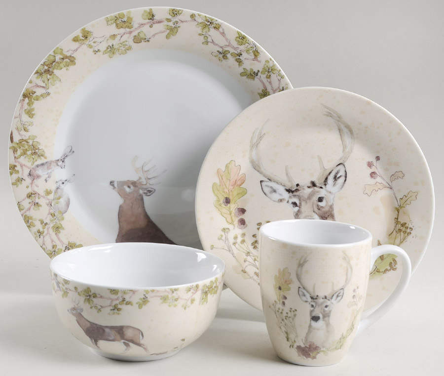 Woodland Wreath-Woodland Retreat 32 Piece Estate Set by Pfaltzgraff-1