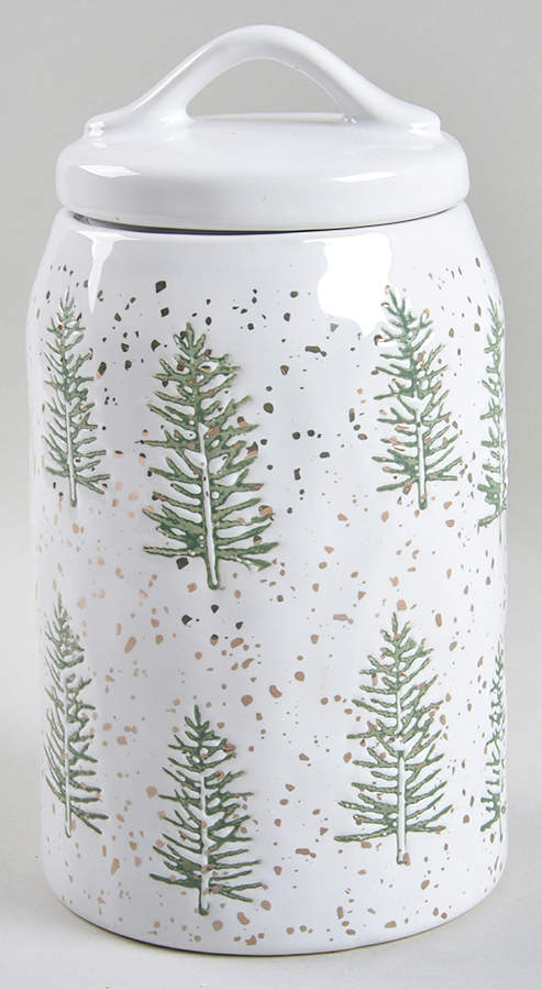 Gold Pine Tree Medium Canister & Lid by Potter's Studio-1