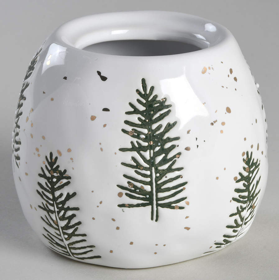 Gold Pine Tree Sugar Bowl No Lid by Potter's Studio-1