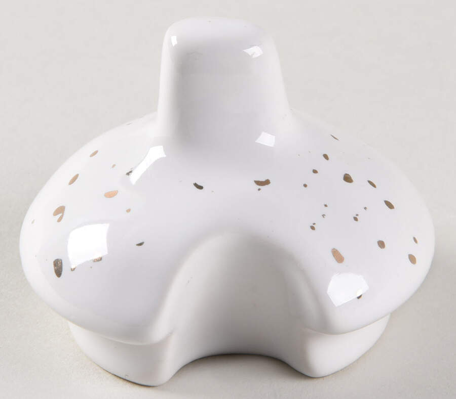 Gold Pine Tree Lid for Sugar Bowl by Potter's Studio-1