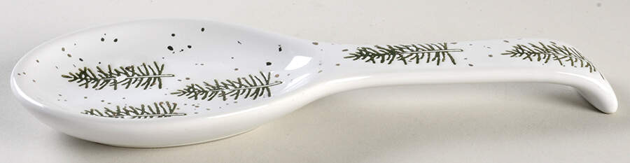 Gold Pine Tree Spoon Rest/Holder (Holds 1 Spoon) by Potter's Studio-1