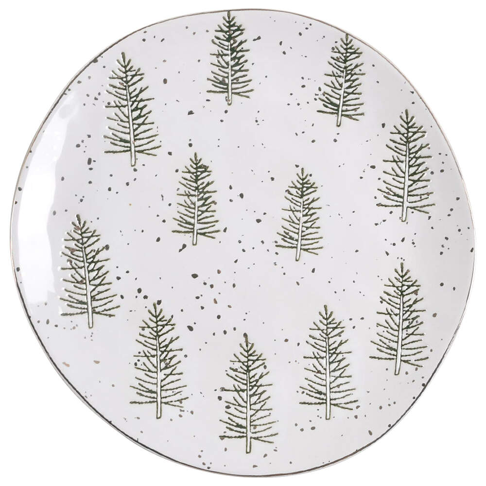 Gold Pine Tree Dinner Plate by Potter's Studio-1
