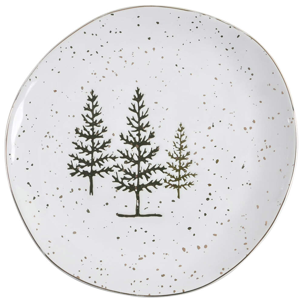 Gold Pine Tree Dinner Plate by Potter's Studio-1