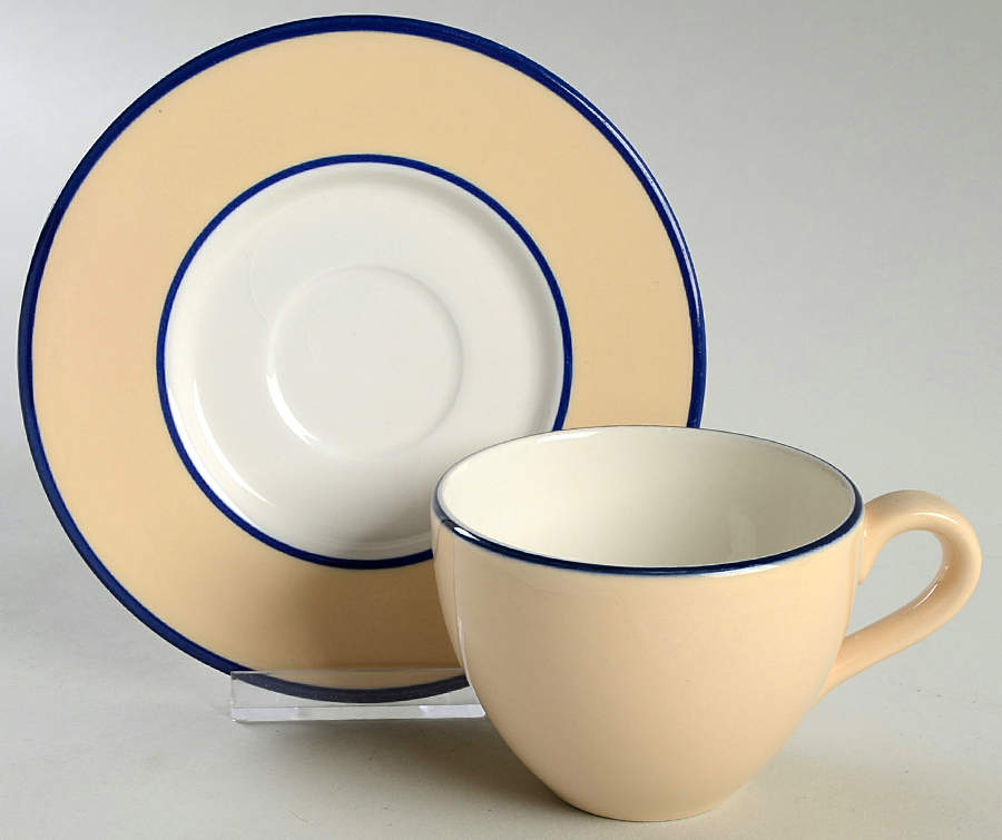 Spa Peach Flat Cup & Saucer Set by Pagnossin-1