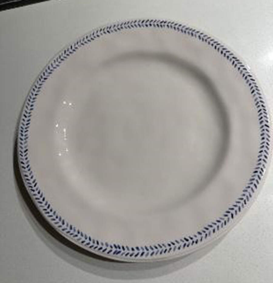 Blue and White Delicate Dinner Plate by Pier 1-1