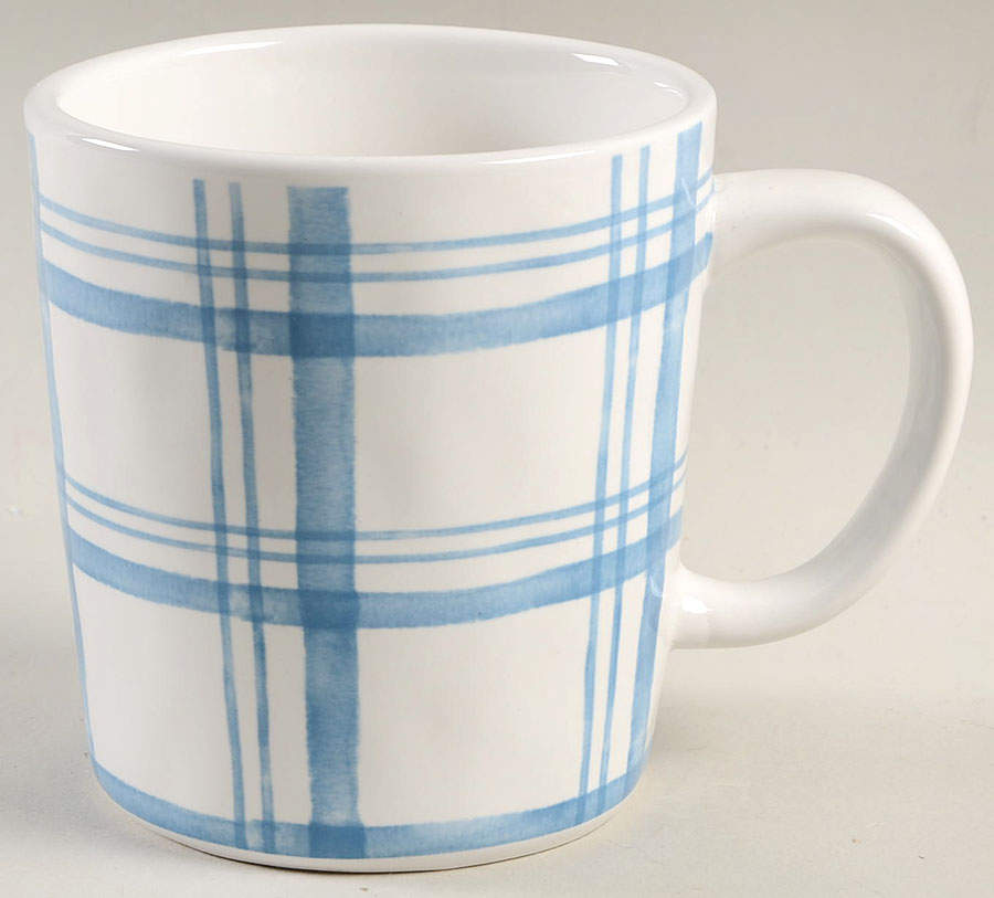 Blue Plaid Mug by Pier 1-1