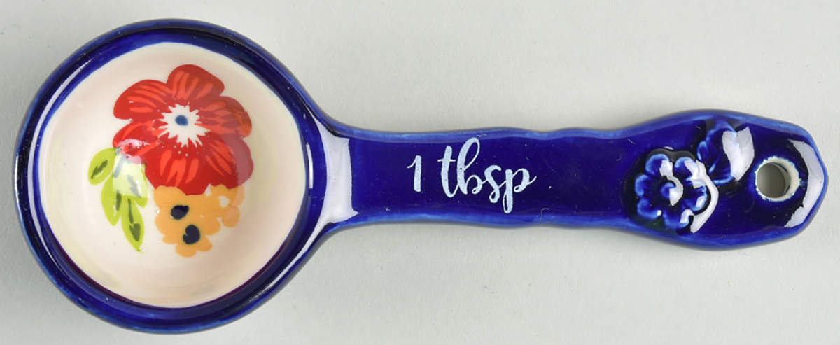 Dazzling Dahlias 1 Tablespoon Ceramic Measuring Spoon by Pioneer Woman-1
