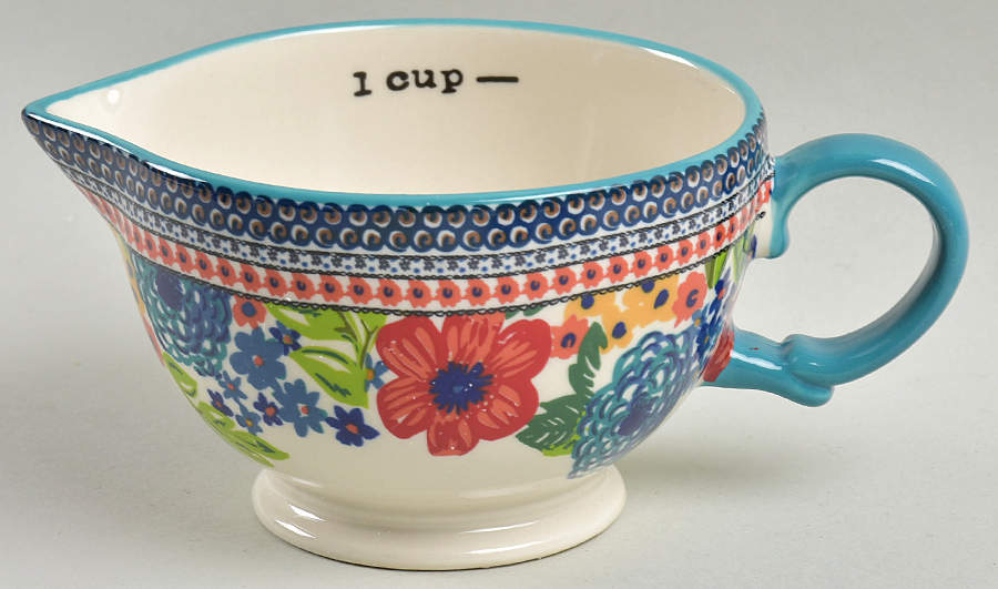 Dazzling Dahlias 1 Cup Measuring Cup by Pioneer Woman-1