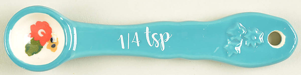Dazzling Dahlias 1/4 Teaspoon Ceramic Measuring Spoon by Pioneer Woman-1