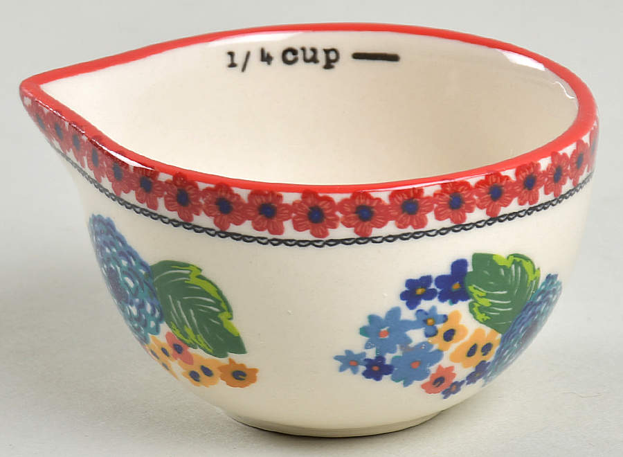 Dazzling Dahlias 1/4 Cup Measuring Cup by Pioneer Woman-1