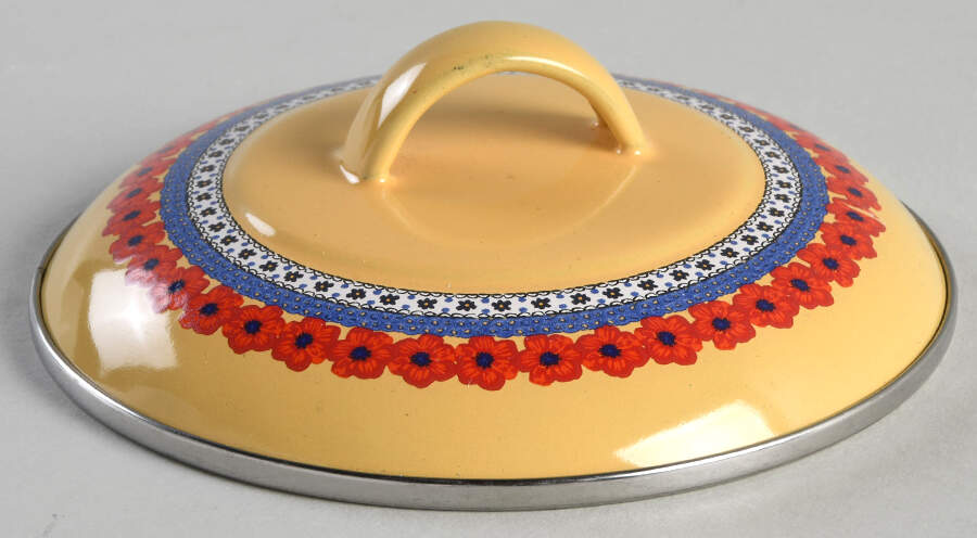 Dazzling Dahlias Lid for 1 Quart Metal Dutch Oven by Pioneer Woman-1